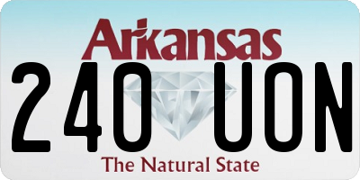 AR license plate 240UON