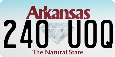 AR license plate 240UOQ