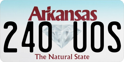 AR license plate 240UOS