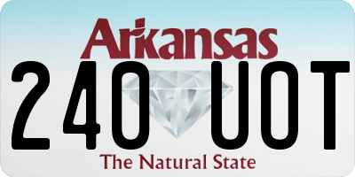 AR license plate 240UOT