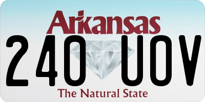 AR license plate 240UOV