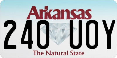 AR license plate 240UOY