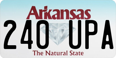 AR license plate 240UPA