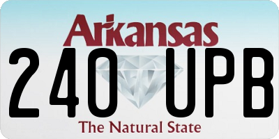 AR license plate 240UPB