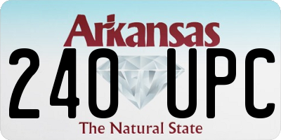 AR license plate 240UPC