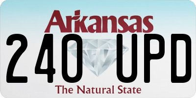 AR license plate 240UPD