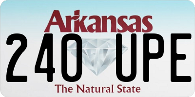 AR license plate 240UPE
