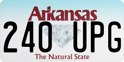 AR license plate 240UPG