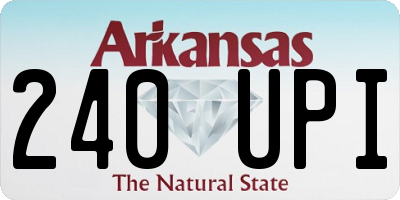 AR license plate 240UPI