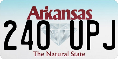 AR license plate 240UPJ