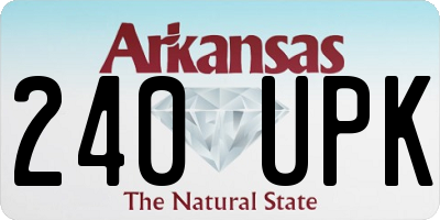 AR license plate 240UPK