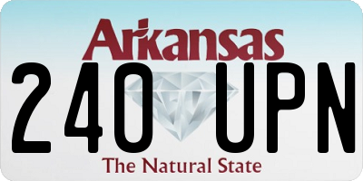 AR license plate 240UPN