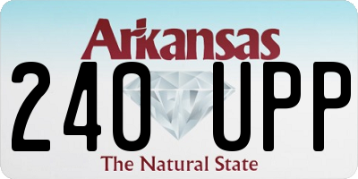AR license plate 240UPP