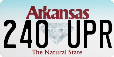 AR license plate 240UPR