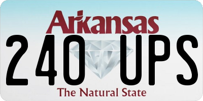 AR license plate 240UPS