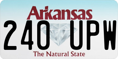 AR license plate 240UPW