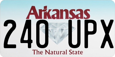 AR license plate 240UPX