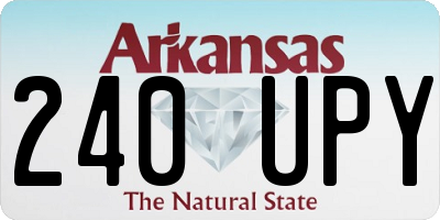 AR license plate 240UPY