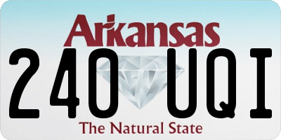 AR license plate 240UQI