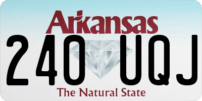 AR license plate 240UQJ
