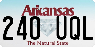 AR license plate 240UQL