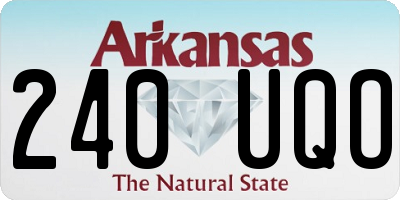 AR license plate 240UQO
