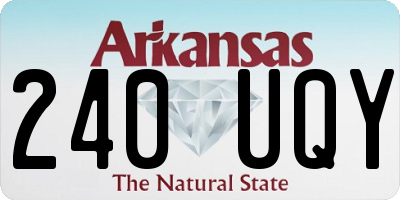 AR license plate 240UQY