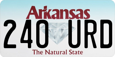 AR license plate 240URD