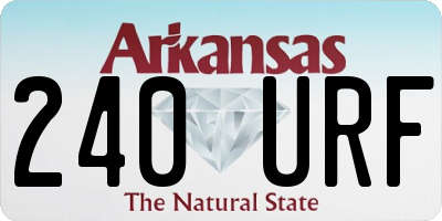 AR license plate 240URF