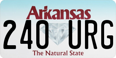 AR license plate 240URG