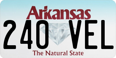 AR license plate 240VEL