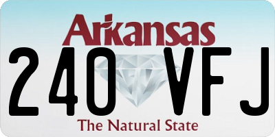 AR license plate 240VFJ