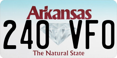 AR license plate 240VFO