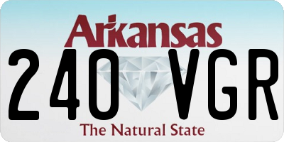 AR license plate 240VGR