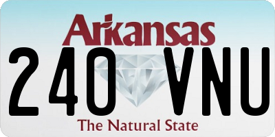 AR license plate 240VNU