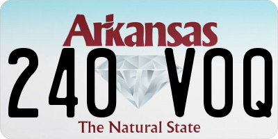 AR license plate 240VOQ