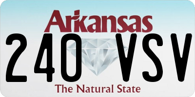 AR license plate 240VSV