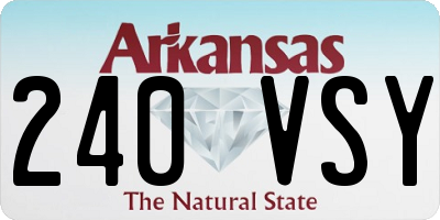 AR license plate 240VSY