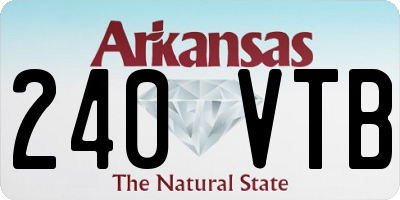 AR license plate 240VTB