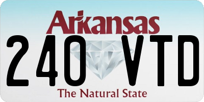 AR license plate 240VTD