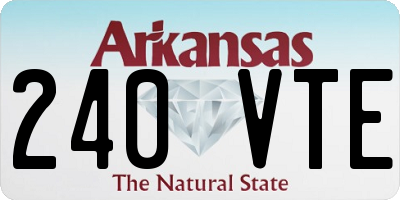 AR license plate 240VTE