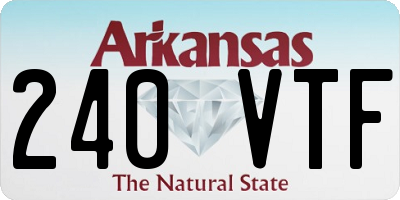 AR license plate 240VTF