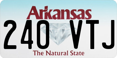 AR license plate 240VTJ
