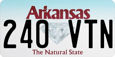 AR license plate 240VTN