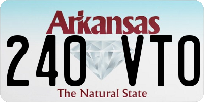 AR license plate 240VTO