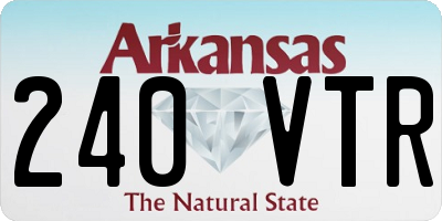 AR license plate 240VTR