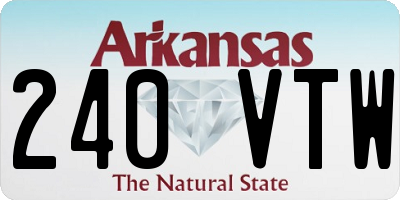 AR license plate 240VTW