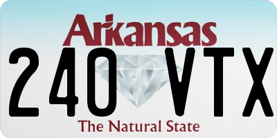 AR license plate 240VTX