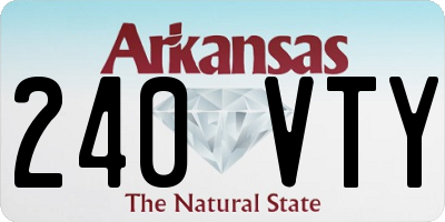 AR license plate 240VTY