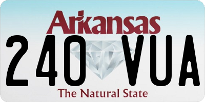 AR license plate 240VUA